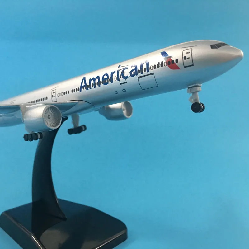 20 см американские авиалинии Боинг 777 модель самолета США B777 модель самолета 16 см сплав металла литая Игрушечная модель самолета (art.: 7aba59145) - 7aba59145
