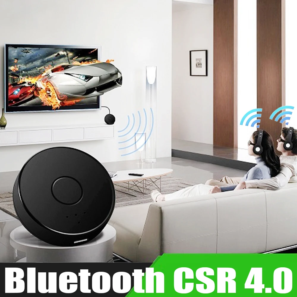 Адаптер Bluetooth CSR4.0 3 5 мм аудио музыка стерео передатчик поддержка двух устройств