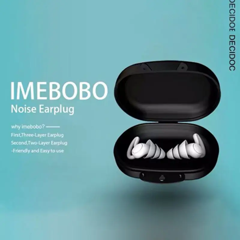 

1Pair 2/3 Layer Soft Silicone Ear Plugs Tapered Sleep Noise Reduction Earplugs