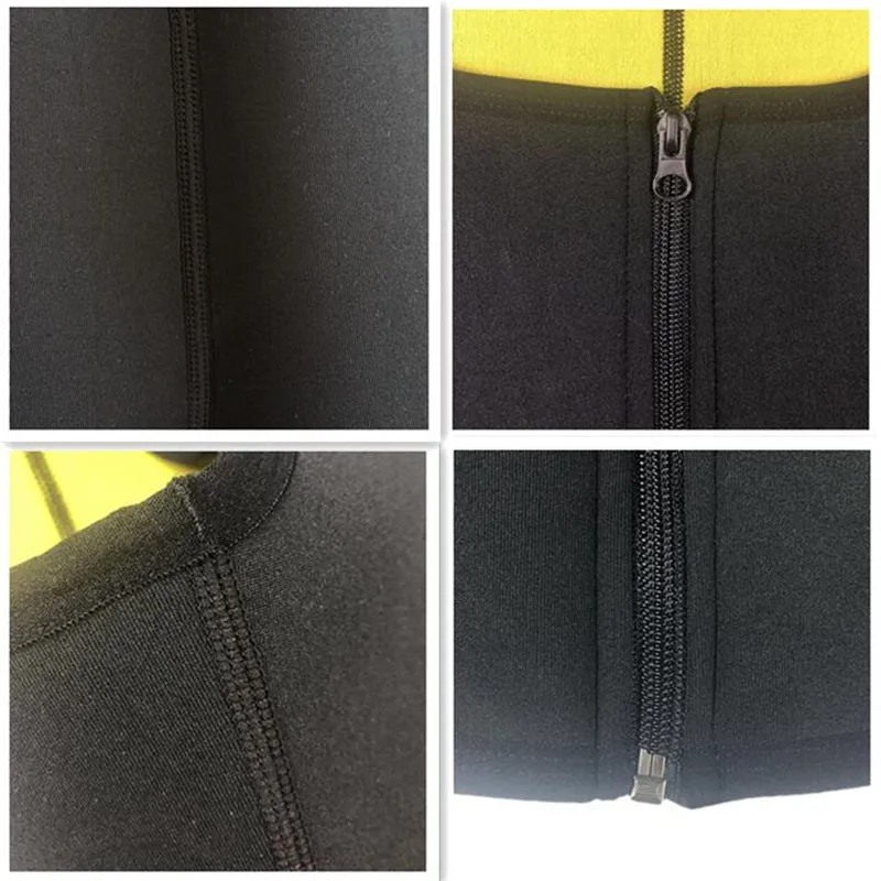 High Quality Men Neoprene Sauna Suit Body Shapers Shirt Weight Loss with Zipper Waist Trainer Sweat Vest Tank Top Workout Corset