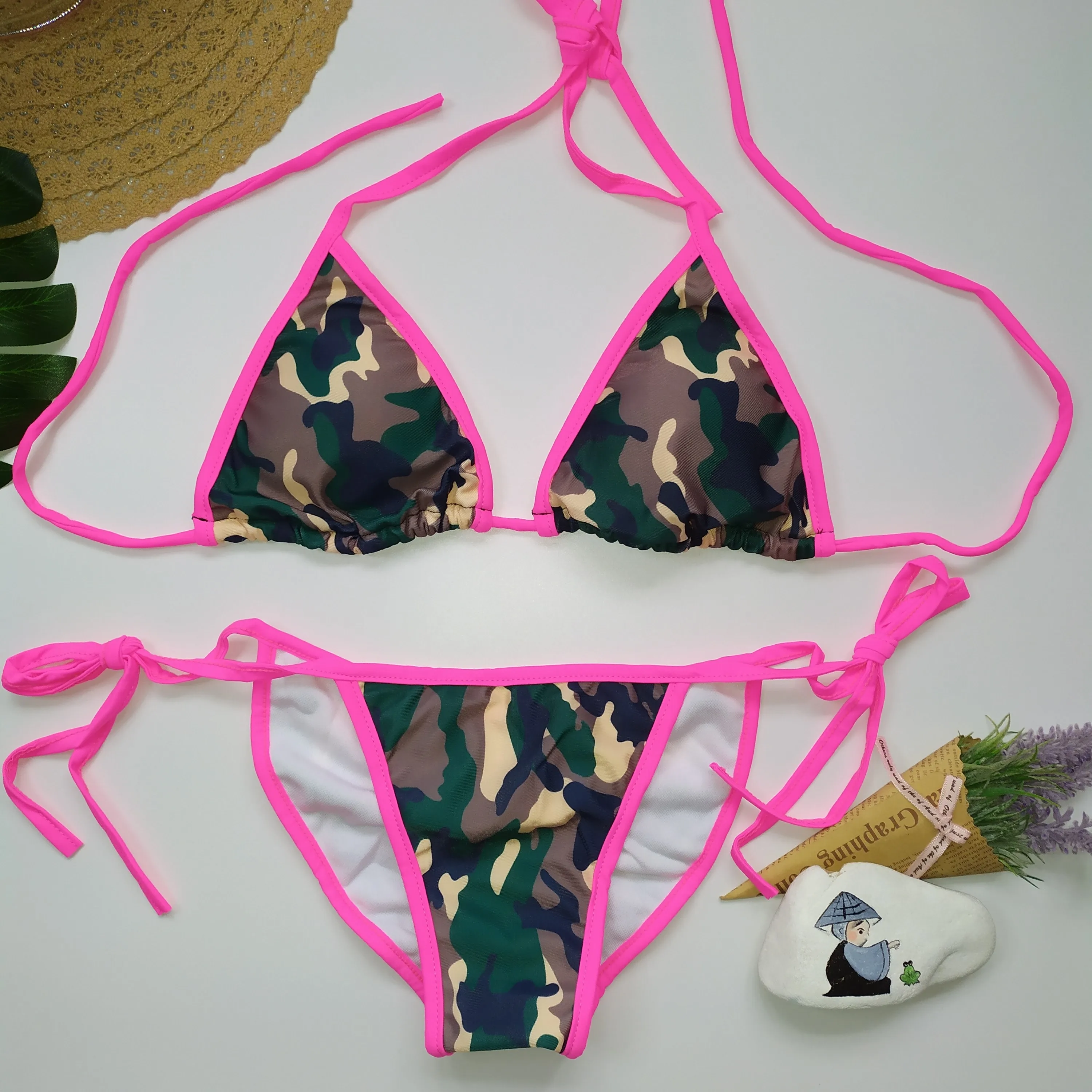 Быстрая доставка женский купальник из двух частей сексуальный с лямкой на шее