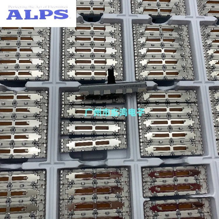 Оригинальный складной потенциометр Alps 4 5 см дуплексный b10k * 2-осевой 10 мм микшер -