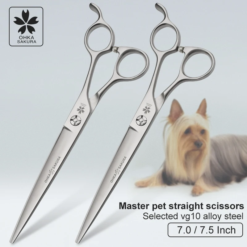 Professional pet large cut direct shear 7.0 7.5 inch domestic vg10 material beautician special fast hair cutting