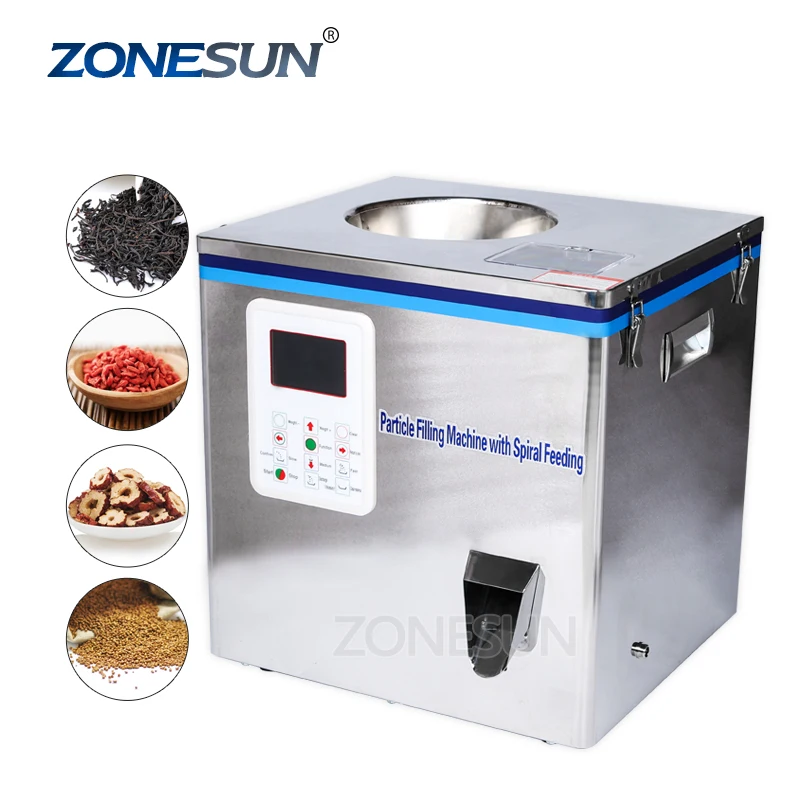 

ZONESUN Tea Filling Machine Sachet Filling Machine Medlar Granule Automatic Weighing Machine Filler Supply