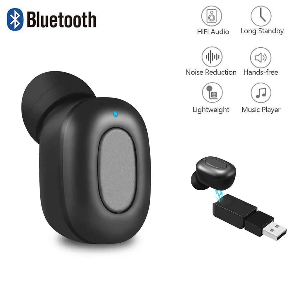 Наушники Blueteeth мини-наушники невидимые Bluetooth встроенный микрофон шумоподавление
