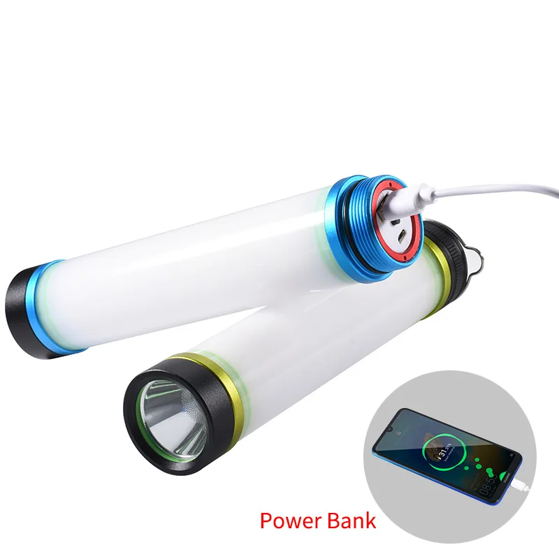 

GIJOE LED portable light magnetic 3000LM built-in battery rechargeable power bank work lamp waterproof warm light lantern