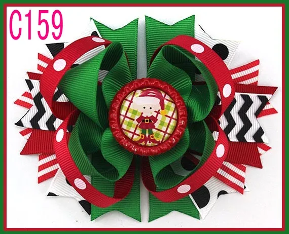 

free shipping B group 24pcs christmas inspired hair bows Christmas hair bows santa clause big hair bows snowman headbands-B