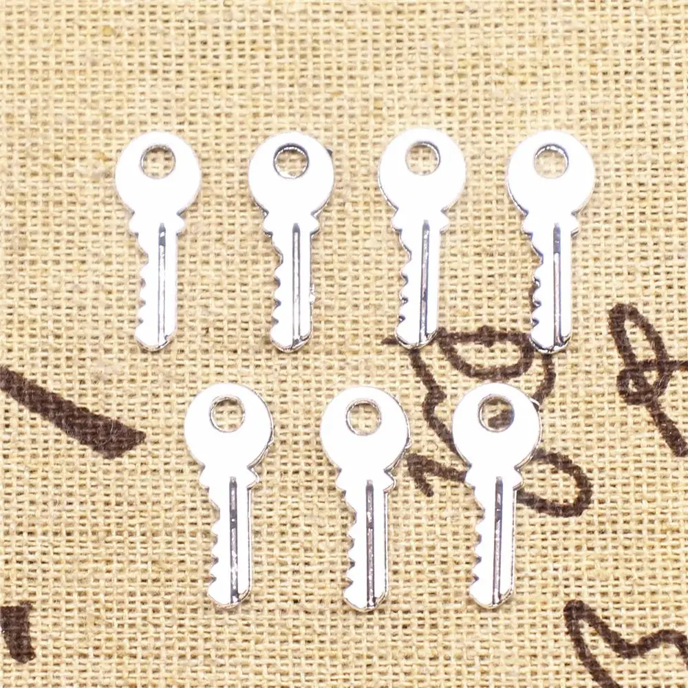 

Diy Jewelry Accessories Parts 20pcs 19x7mm Antique Silver Color Key Charms