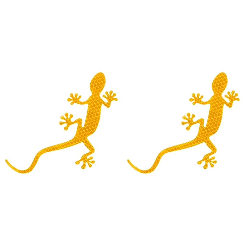 

2 Pcs Night Driving Warning Gecko Strip Light Reflector Safety Warning Mark Cars Auto Exterior Accessories