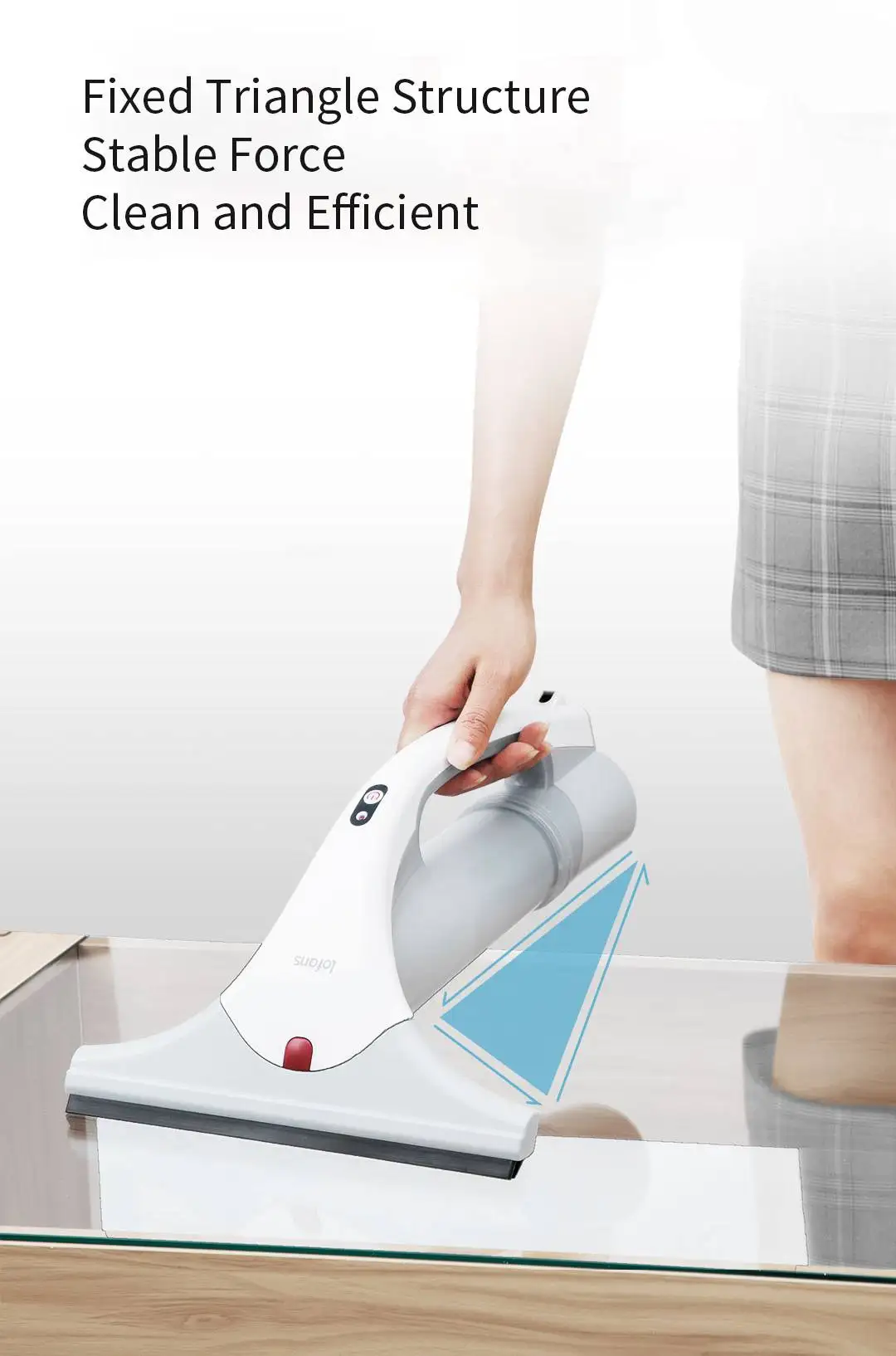 YOUPIN Lofans QX-408 Wireless Electric Window Cleaners Multifunction 1500pa 120ml Water Tank Hand-held Glass Vacuum Cleaner
