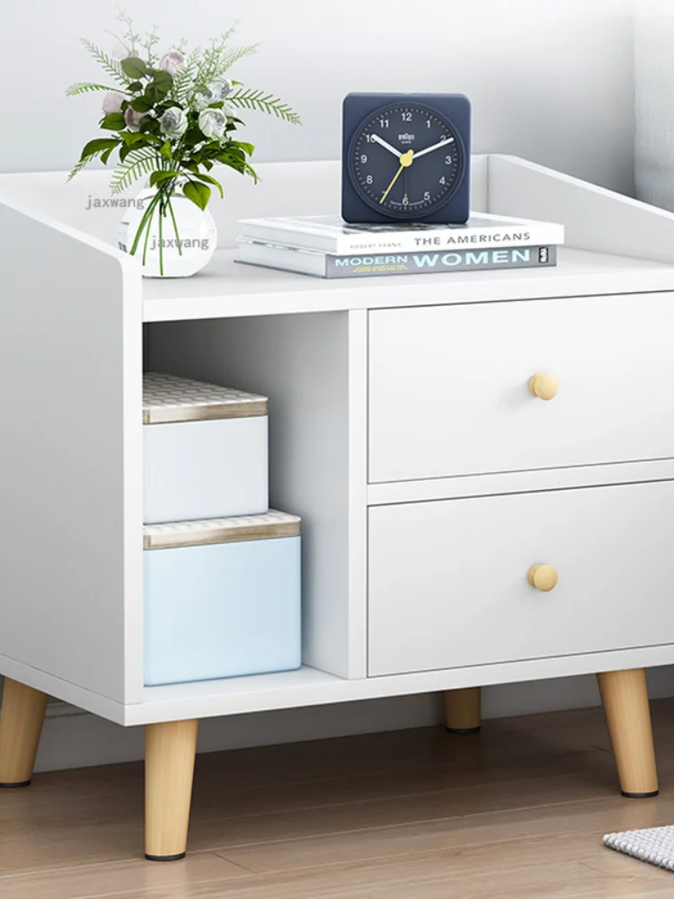 

Living Room Furniture Bedside Table Simple Modern Small Apartment Hotel Drawer Nightstand Nordic Bedroom Dresser Storage CD