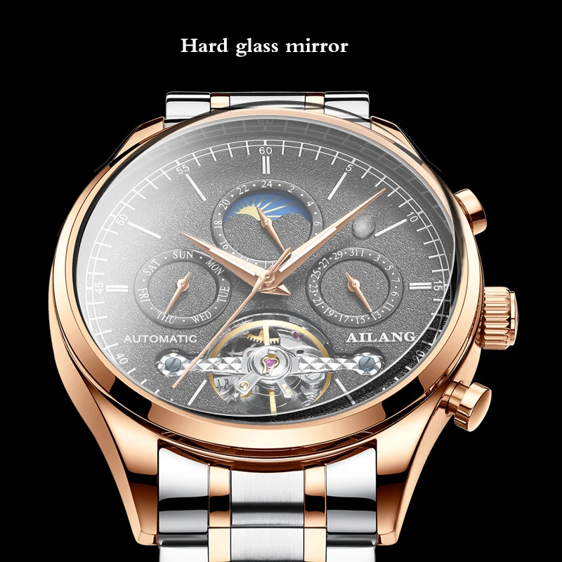 Ailang 2019 new automatic watch male mechanical genuine brand student waterproof green water ghost men's | Наручные часы