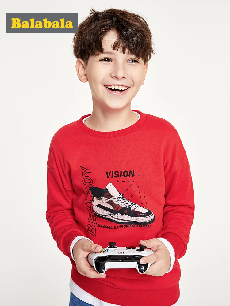 Balabala/детская одежда свитер для мальчиков Новинка осени 2019 толстовки с капюшоном