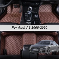 custom made leather car floor mats for audi a6 c5 2004 2010 2013 2014 2015 2016 2017 2018 carpets rugs foot pads accessories