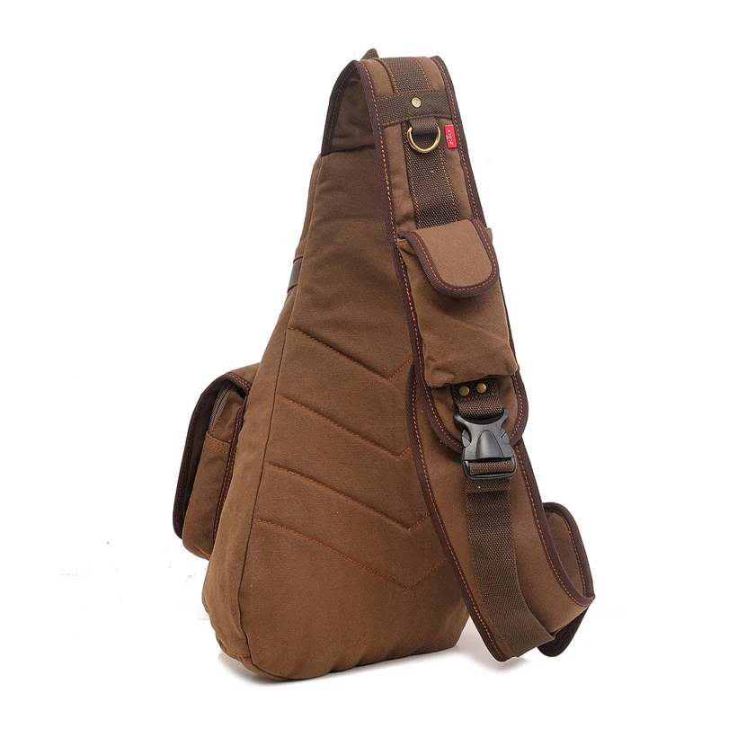Большая вместительная холщовая сумка-мессенджер Мужская многофункциональная