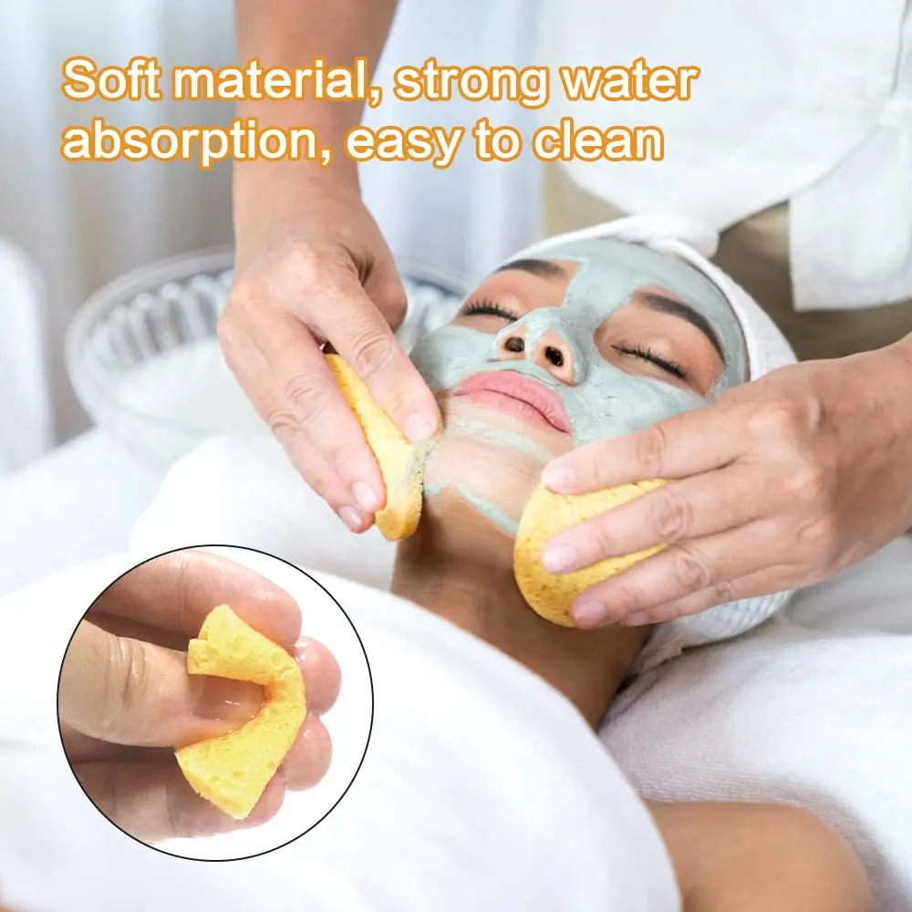 Набор щеток для чистки лица оптом 100 шт. сжатые губки из натуральной целлюлозы