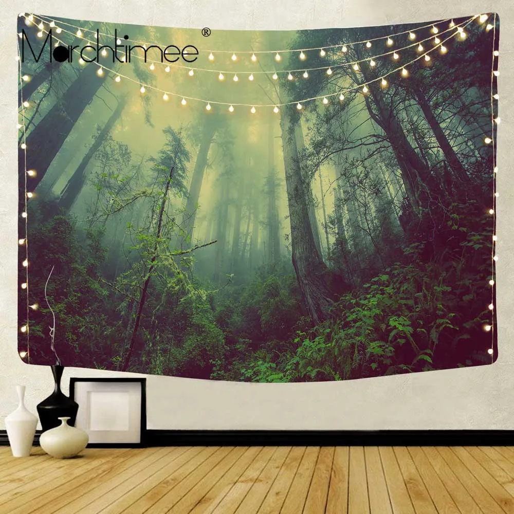 

Beautiful Natural Forest Printed Wall Tapestry Cheap Hippie Large Wall Hanging Bohemian Wall Tapestries Mandala Wall Art Decor