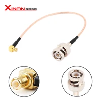 wholesale 10pcs rf connector bnc male to mcx male right angle type rg316 pigtail cable 15cm