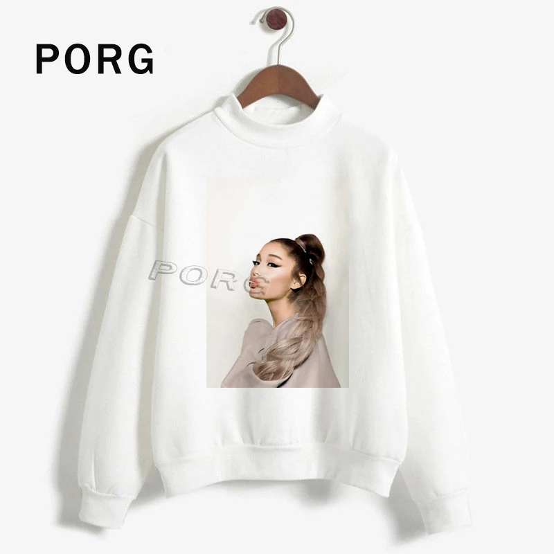 Ariana Grande/Розовая Толстовка для женщин в готическом стиле, уличная Harajuku Sudadera Mujer, новая женская одежда, толстовки с длинными рукавами и круглым вырезом