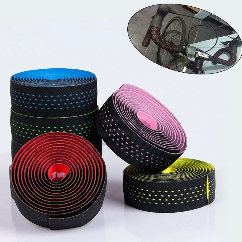 

Bicycle Handlebar Belt Cork EVA PU Bar Tape Professional Cycling Damping Anti-Vibration Wrap Bicycle Handlebar Tapes