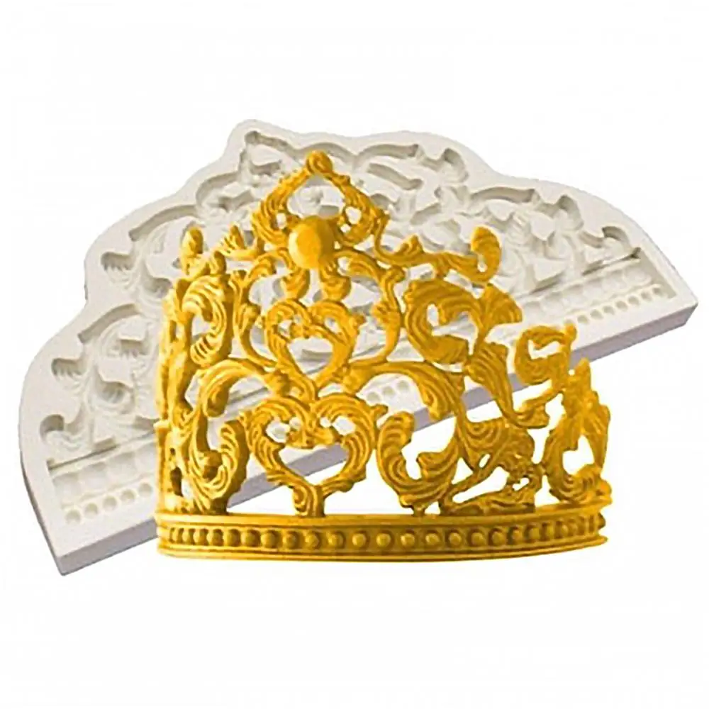 

Формы для мастики в стиле барокко, корона, торта, помадки, рандое для капкейка, Топпер, шоколада, кондитерские изделия, украшения для торта из...