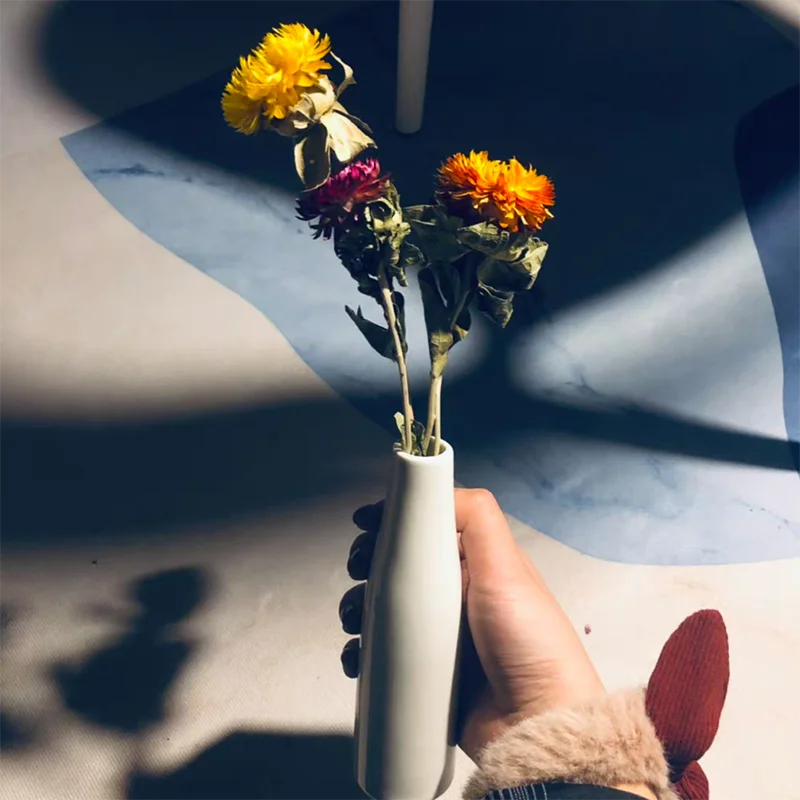 

Nordic White Ceramic Small Vase Creative plant pot decorative Decoration Living Room Flower Arrangement Home Decor Accessories