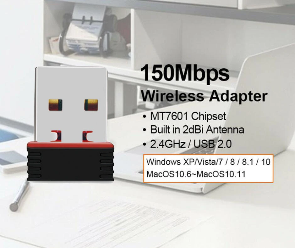 USB беспроводной Wi-Fi нано адаптер 150 Мбит/с Wi-Fi сеть LAN Карта 802.11b/g/n приемник мини-адаптер для рабочего стола