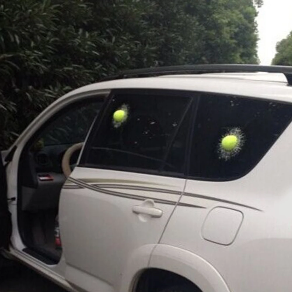 3D creative style Car Sticker Baseball Football Tennis Ball Hits Body Stickers Auto Window Decals | Автомобили и мотоциклы