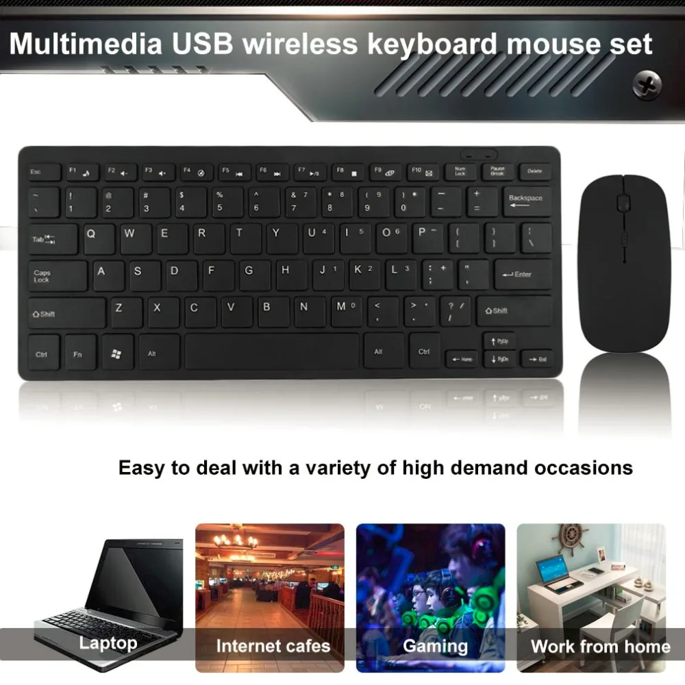 Мультимедиа 2,4G беспроводной Micro usb зарядка миниатюрная клавиатура с тачпадом комбо usb-радиоприемник клавиатура и мышь комплект
