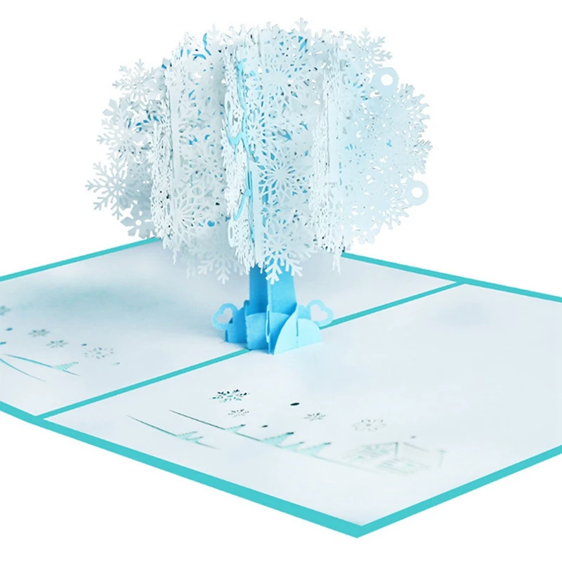 

3D Рождественская поздравительная открытка Белые снежинки ручной работы на заказ поздравительная открытка Рождественский подарок сувенир ...