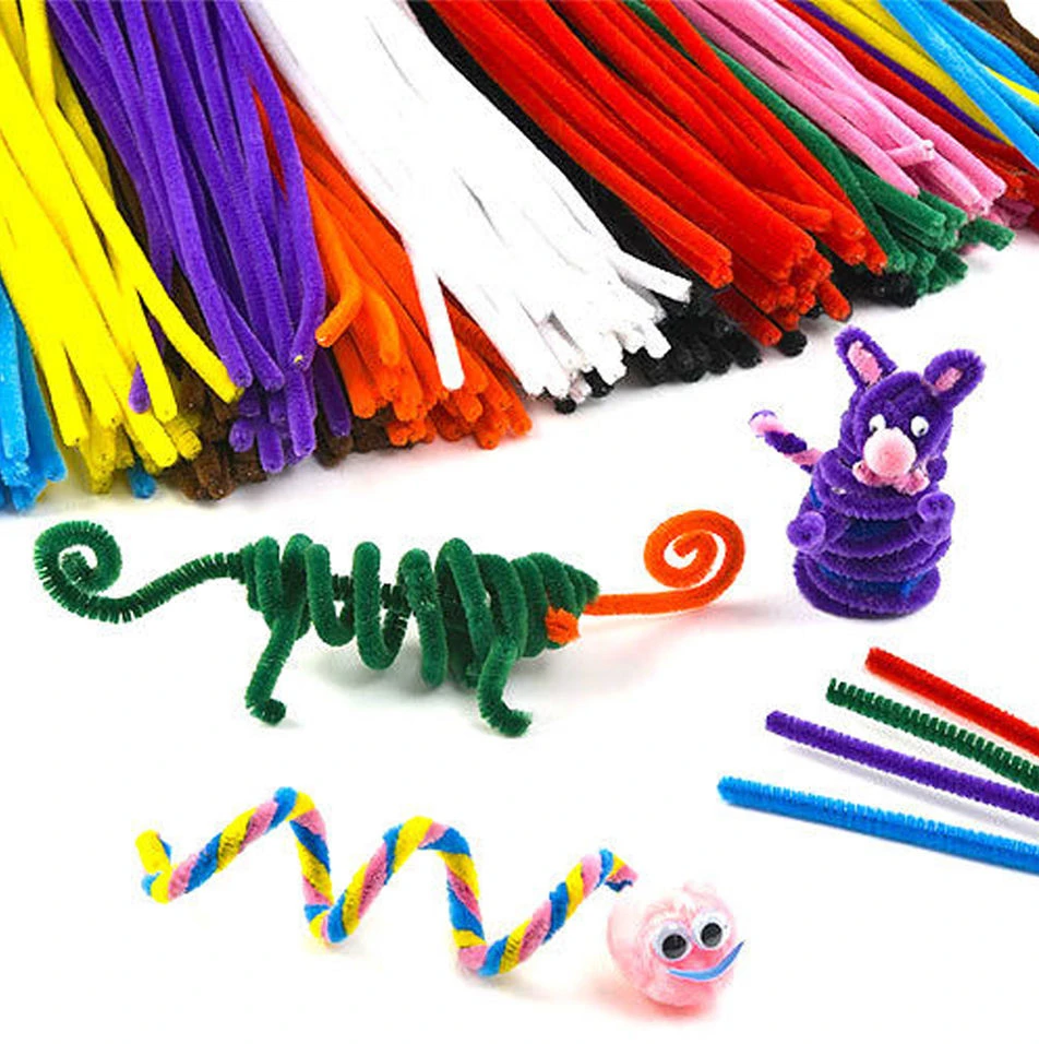 

100pcs Multicolour Chenille Stems Pipe Cleaners Handmade Diy Art Crafts Material Kids Creativity Handicraft Children Toys