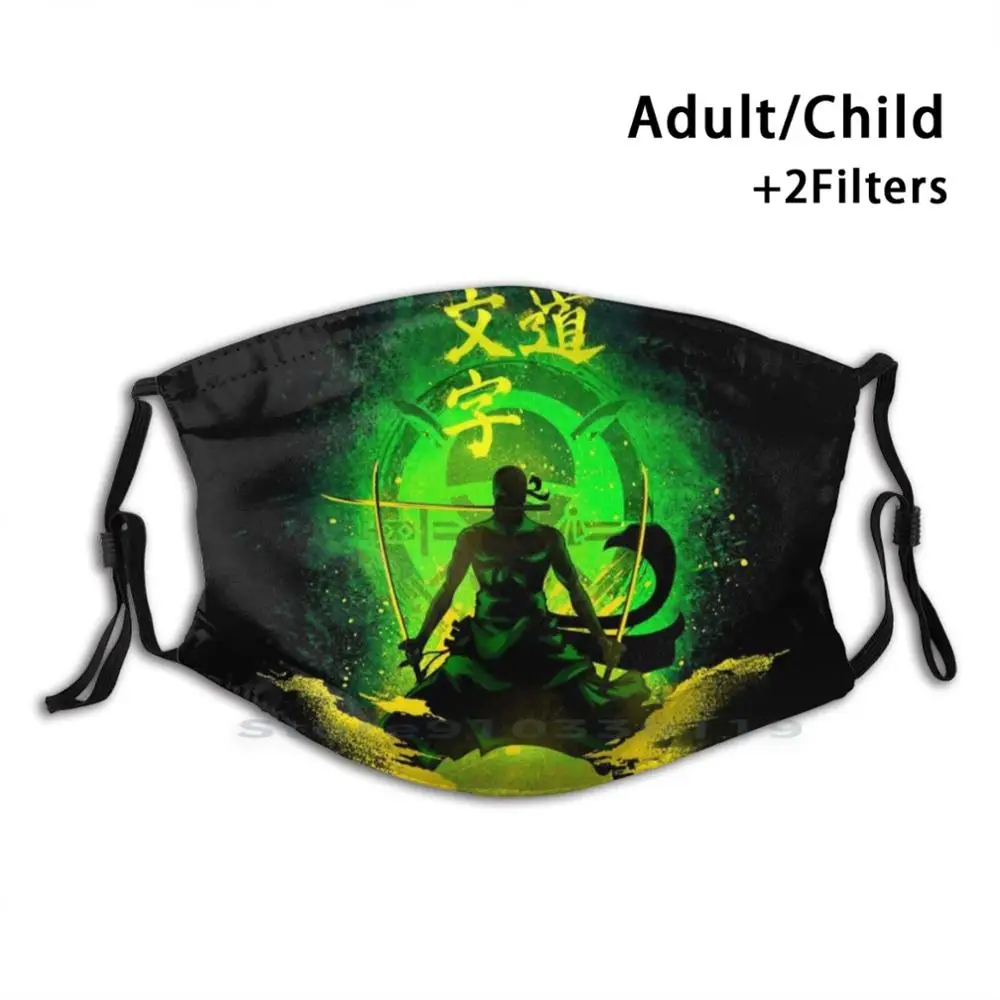 

Zoro Reusable Mouth Face Mask With Filters Kids One Piece One Piece Movie Luffy Monkey D Luffy Mugiwara Anime Manga Shadow Cute