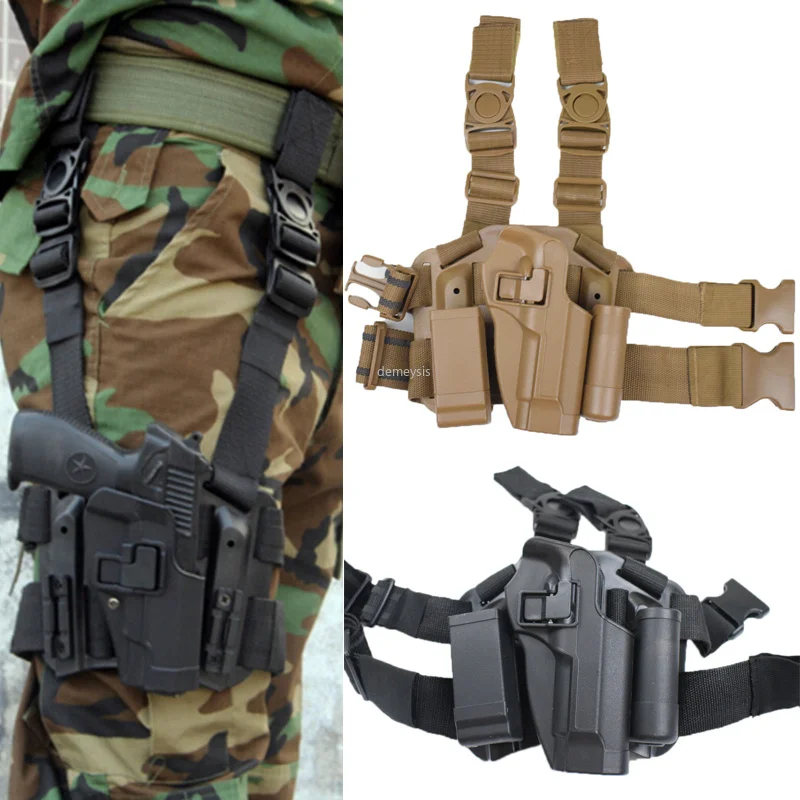 Военная Съемная кобура для ног с мешком Mag правая левая рука армейский