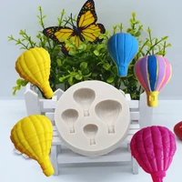 hot air balloon 3d silicone mold resin diy cake chocolate dessert fondant moulds baking lace decoration tool kitchenware