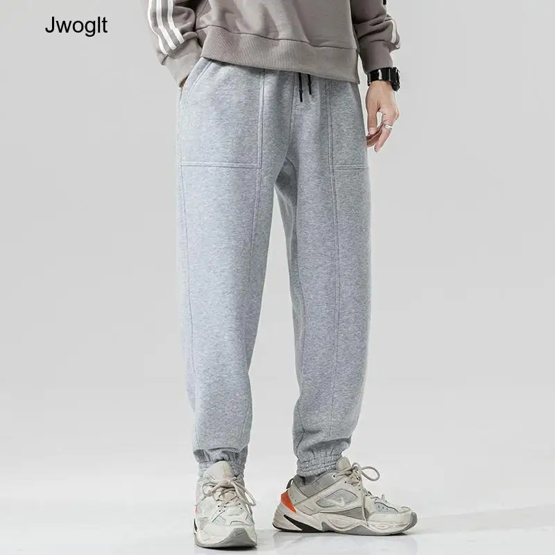 Мужские черные шаровары повседневные хлопковые джоггеры модные уличные