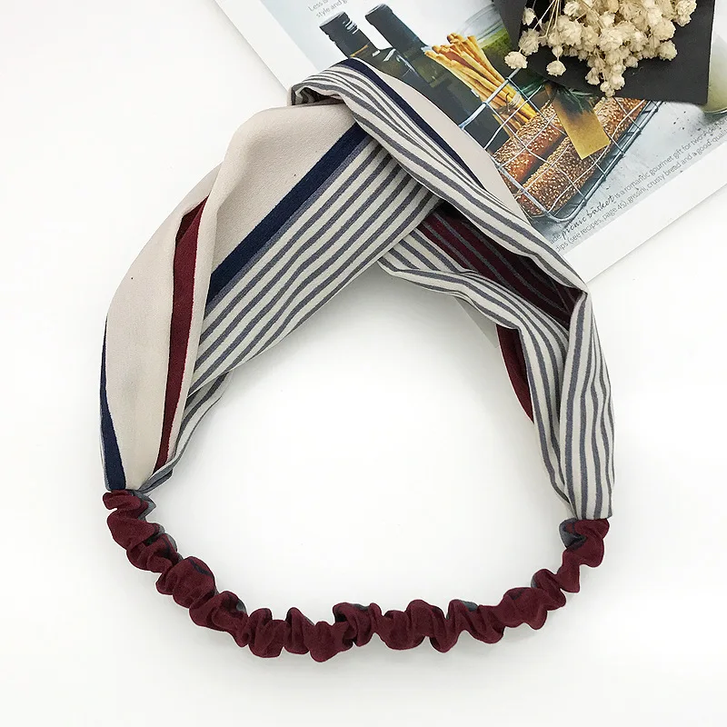 2019 Женская повязка на голову с перекрестным верхом и узлом эластичные ленты для