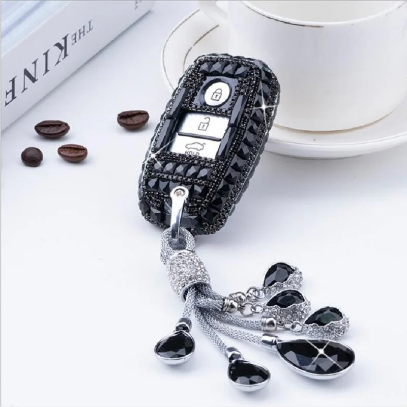 Чехол для автомобильного ключа алмазный Kia Ceed Rio Sportage R K3 K4 K5 Sorento Cerato Optima 2015 2016 2017 2018