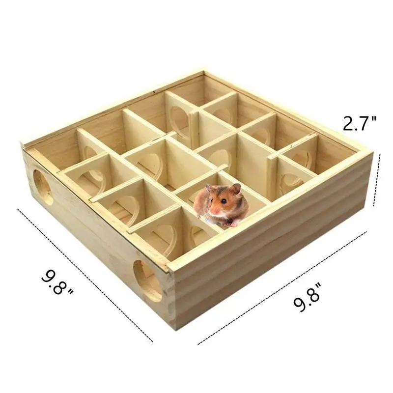 Деревянный лабиринт туннель игрушка с крышкой маленькие животные спорт