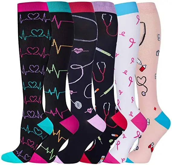 

58 Styles Compression Socks Varicose Veins Medical Nursing Atheletic New Anti Fatigue Hiking Running Compression Socks Knee High