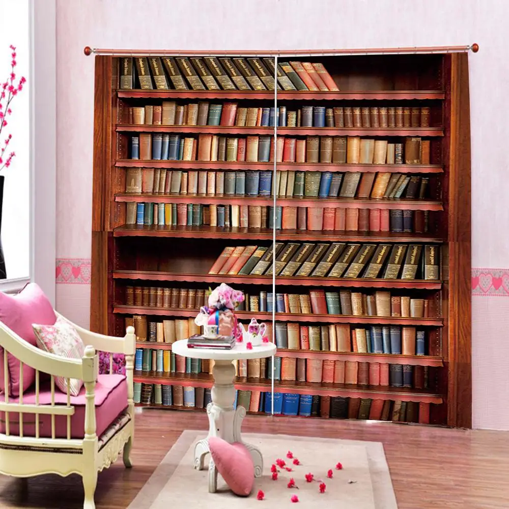 2 панели (левая и правая стороны) занавеска книжная полка 3D печать драпировка