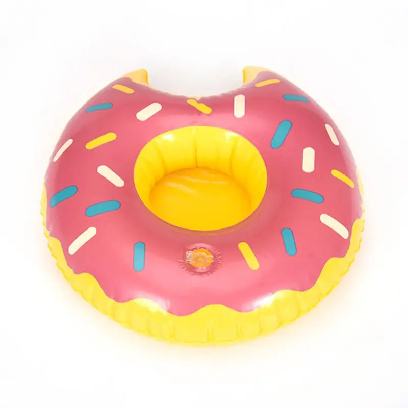 

2021 New Cute Do-nut Cup Inflatable Holder Floating Coaster Pool Drink Water Toy Beach Party
