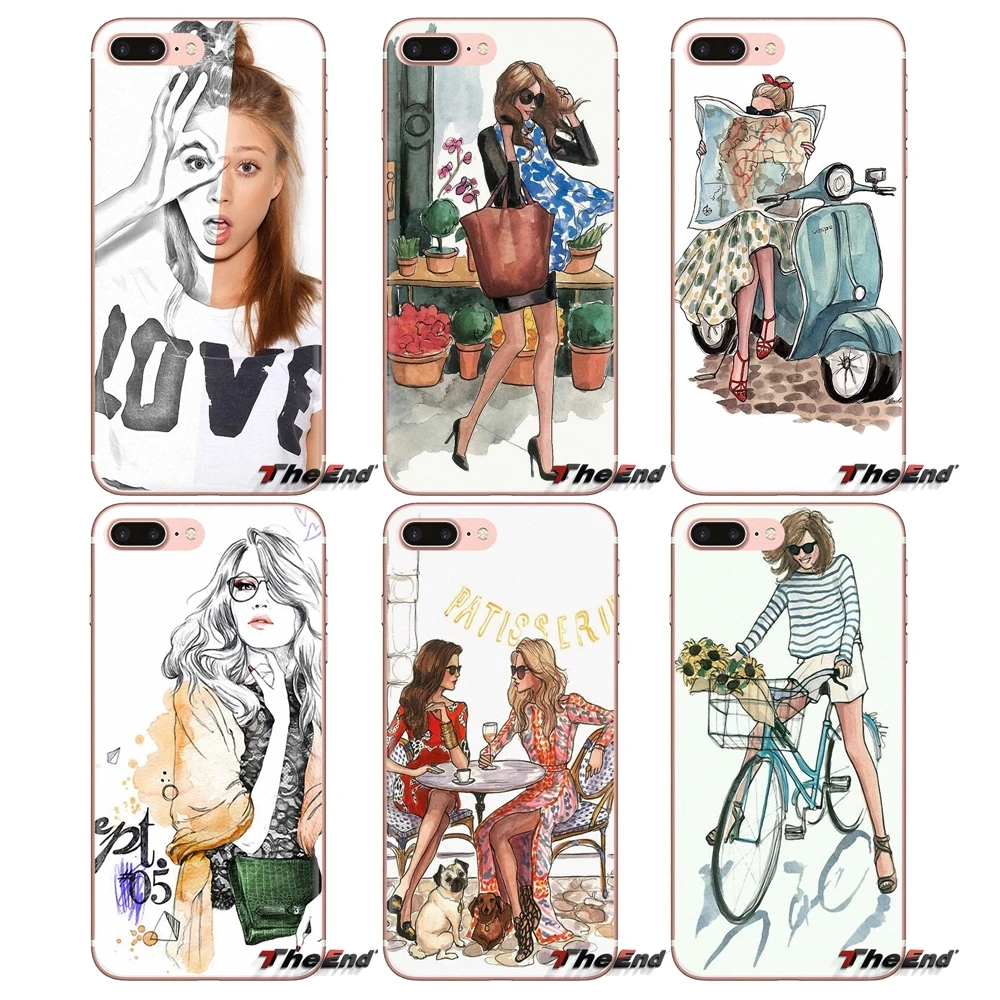 Paris Girl Travel Relax Beach For Huawei G7 G8 P7 P8 P9 Lite Honor 4C 5X 5C 6X Mate 7 8 9 Y3 Y5 Y6 II 2 Pro 2017 Phone Cover Bag |