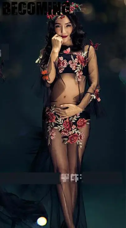 Длинное платье для беременных фото реквизит фотосессии беременных|Платья| |