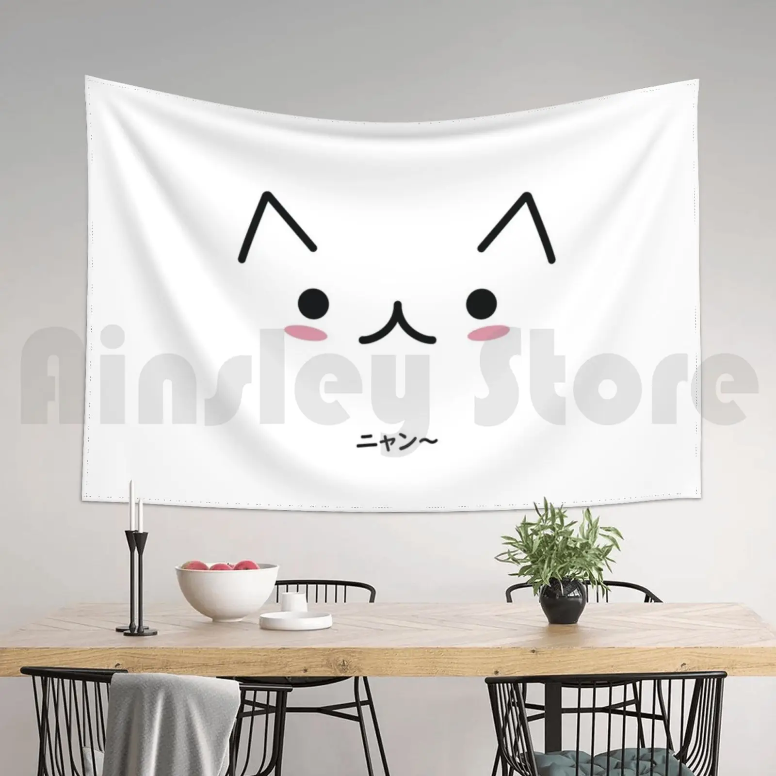 Яйцо лицо кошки гобелен Nyan гостиная спальня яйцо кошка логотип значок