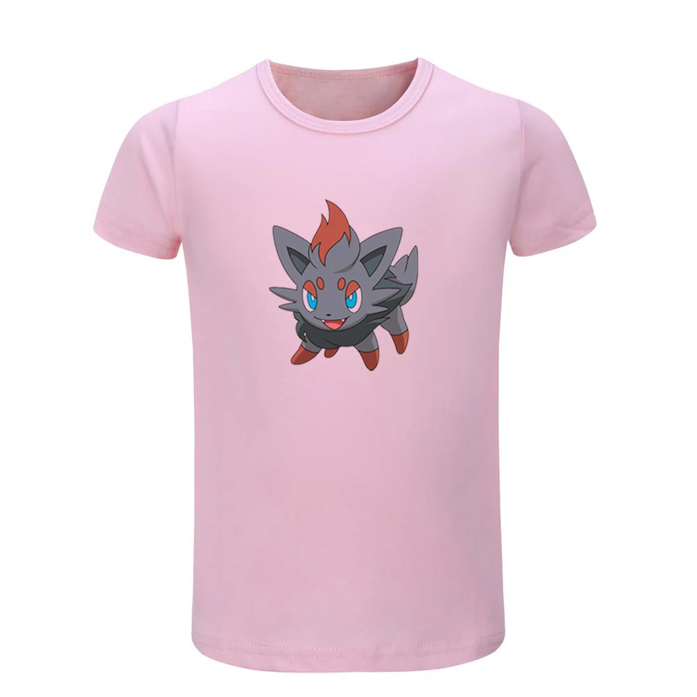 Популярные детские футболки с рисунком из мультфильма Pokemon Oddish Zorua Wartortle Goldeen