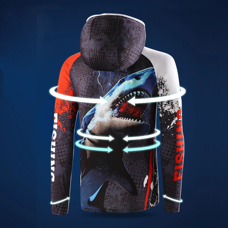 Одежда для рыбалки с защитой от солнца мужская летняя дышащая ультратонкая