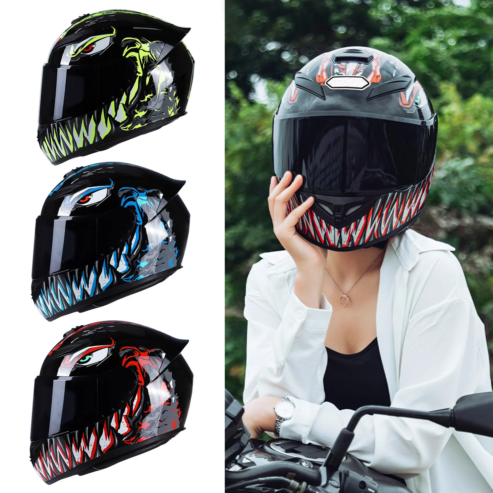 

Motorcycle Helmet Racing Motocross Helmets Full Face Helmet Unisex Adult Cool Rider Equipment Four Seasons New Street Touring