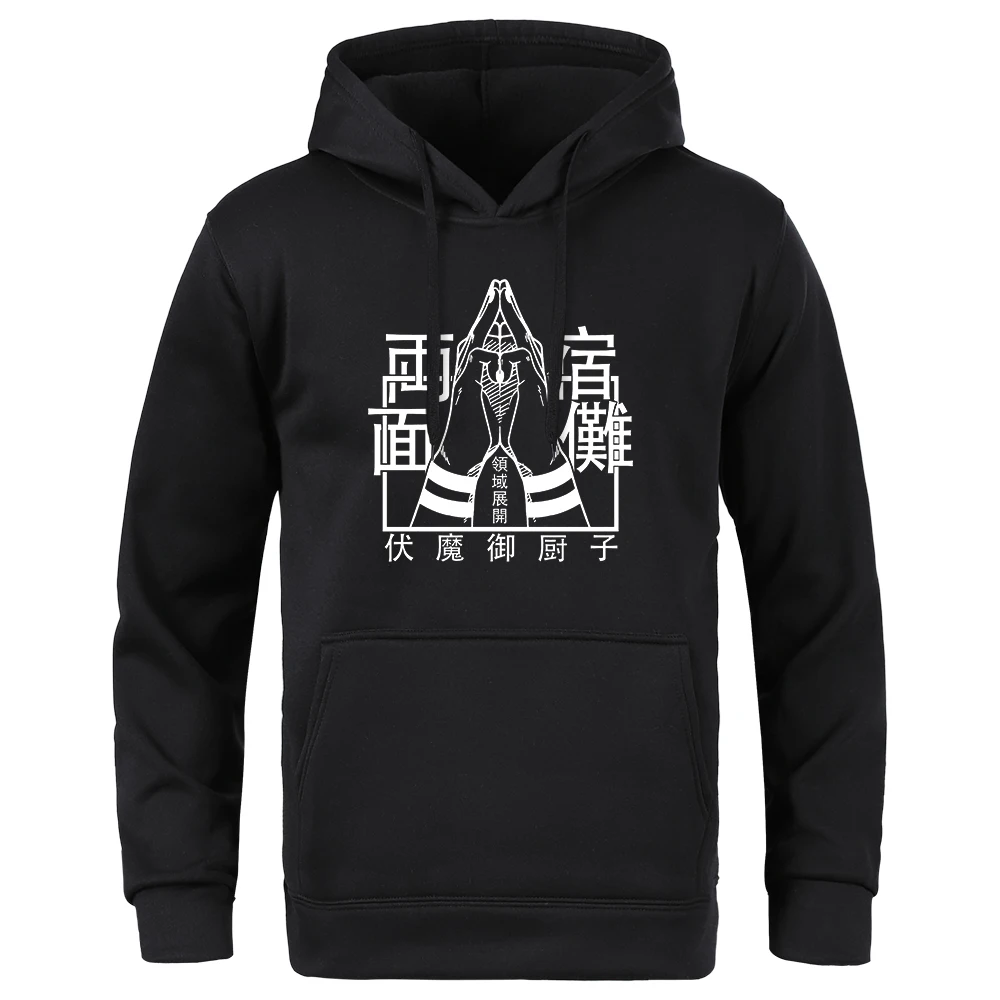 

Ryomen Sukuna Jujutsu Kaisen Prints Men'S Hood Fashion Daily Hoodie Fleece Lined Casual Sweatshirt Sports Warm Hoodie Anime