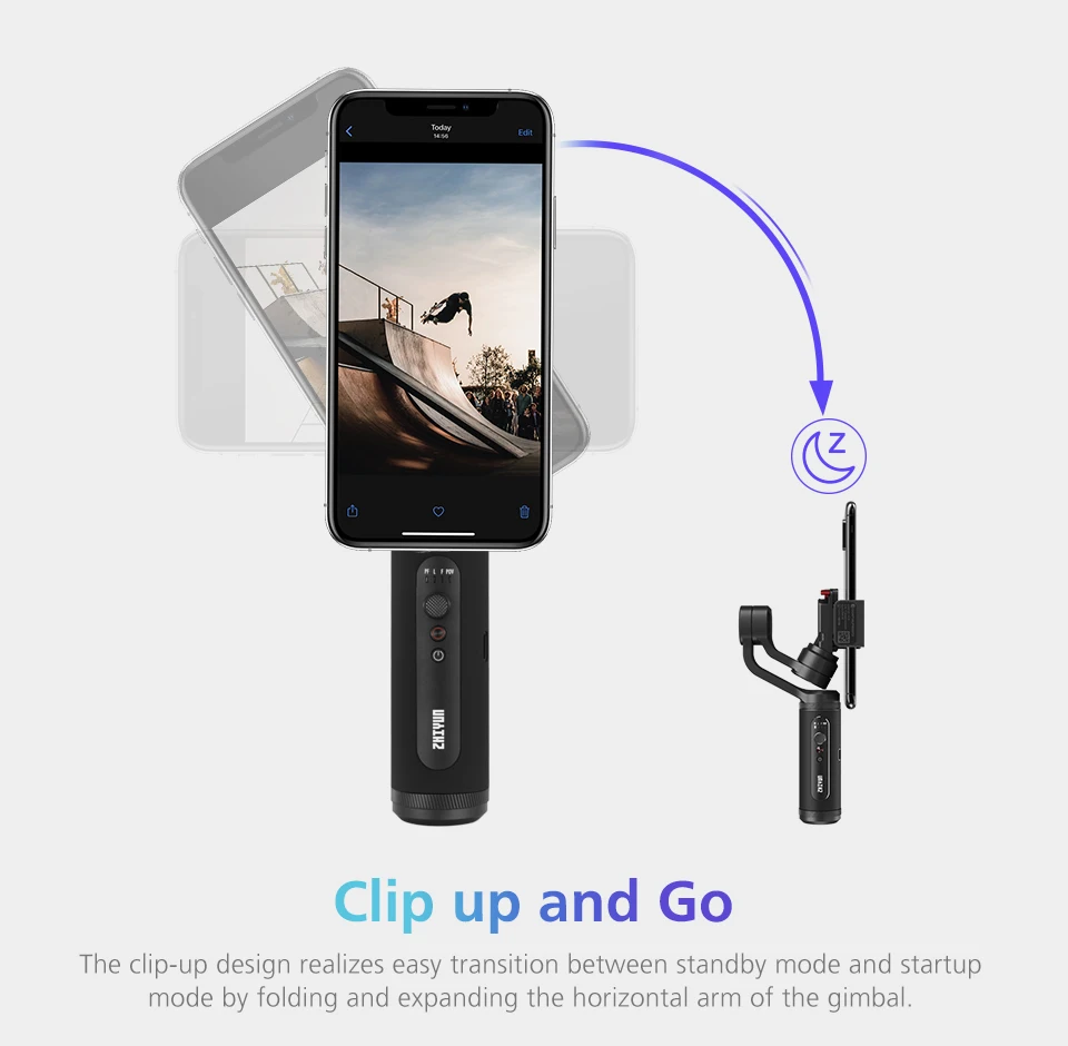 Zhiyun Smooth Q2 3-осевой ручной смартфон Gimbal стабилизатор pk DJI Osmo Mobile 3 2