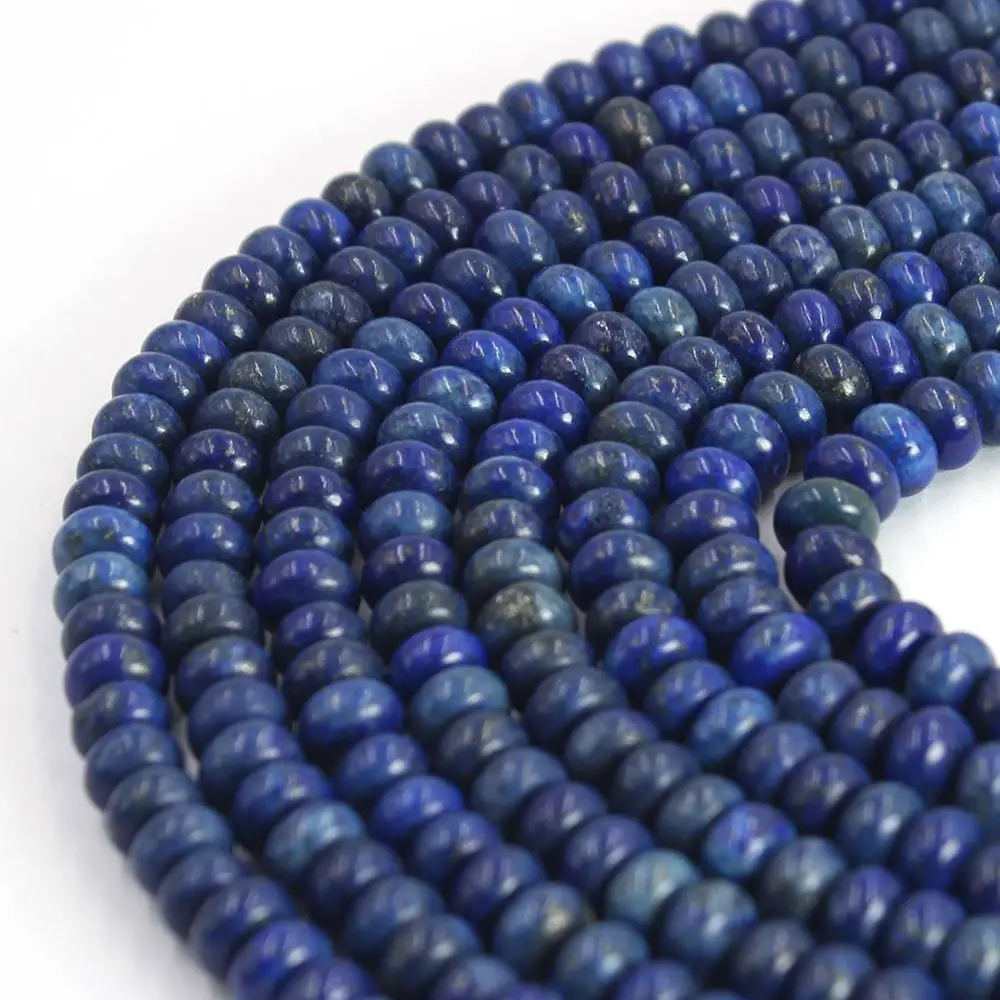 

Free Shipping 5x8mm Wholesale Lapis Lazuli Rondelle Gems Blue Natural Stone Beads 15"